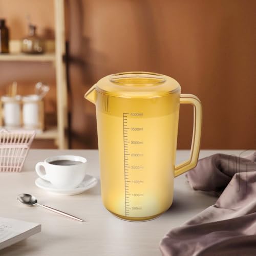 Acrylic Water Pitcher 3500ml with Lid and Scale Design