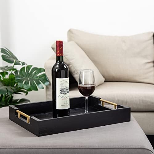 Decorative Coffee Table Ottoman Trays Modern Wood Elegant 16"x12"