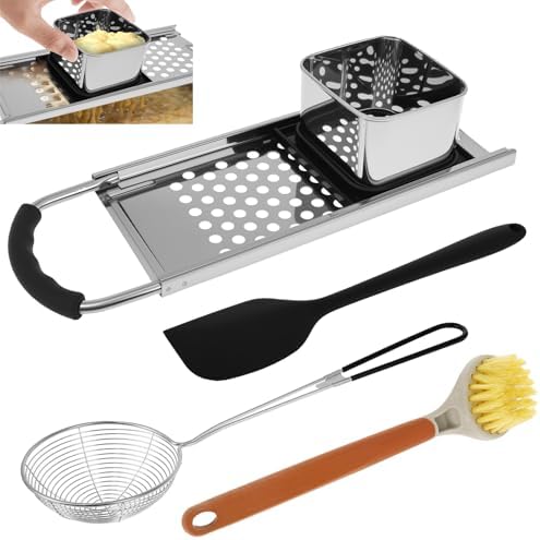 Stainless Steel Spaetzle Maker, Spaetzle Press with Grip Handle