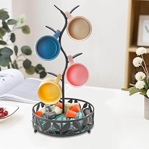 VANRA Mug Tree Holder Stand Coffee Mug Rack Countertop with Coffee Pod