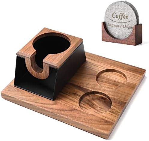 Espresso Tamper Station 58mm Wooden Espresso Tamper Holder Base Coffee