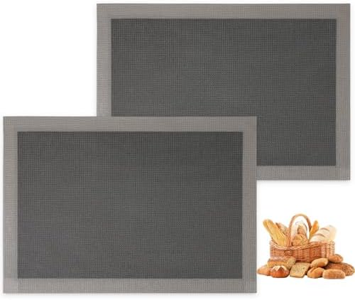 AMYONE Perforated Silicone Baking Mats, 2 PCS Gray Mesh Baking Mats