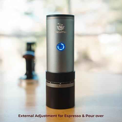 MiiCoffee PT2 Portable Coffee Grinder, USB-C Rechargeable