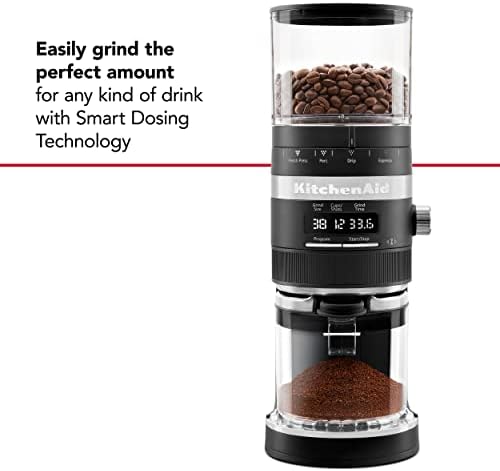 KitchenAid KCG8433 Burr Coffee Grinder, Matte Black