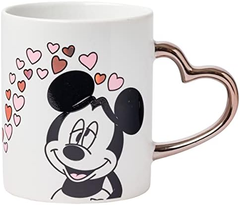 Silver Buffalo Disney Minnie and Mickey Kiss, 2 Pack Ceramic Mug Set