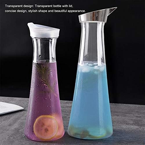 Glass Pitcher,Pitcher, 1.4L Acrylic Transparent Juice Bottle with