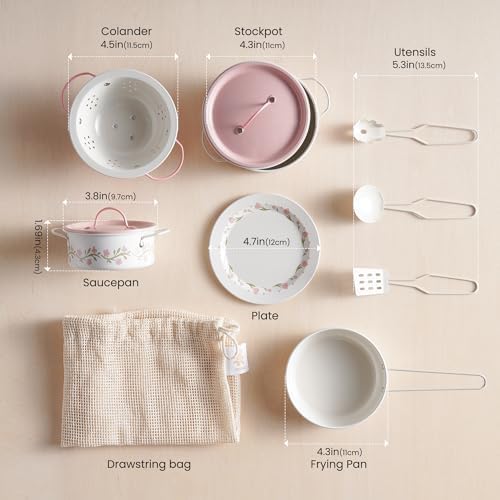 ROBUD Play Pots and Pans Sets for Kids Kitchen, Play Kitchen