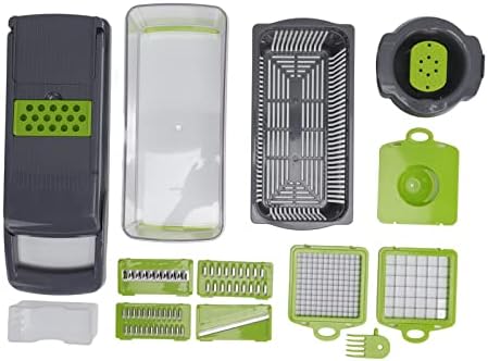 LICAEVEY Vegetable Grater Cutter Chopper for Fruit Potato Carrot (Grey