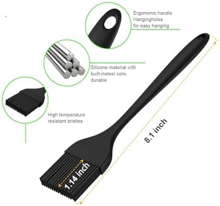 Basting Mops Brush Set for BBQ Grilling 15.5" & 11.2" - Detachable