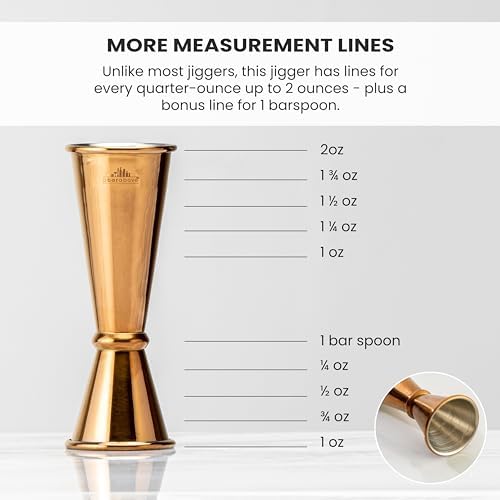 A Bar Above Japanese Style Jigger, 10 Measurements, Stainless Steel