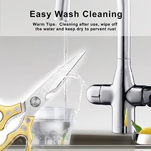 Kitchen Scissors, Heavy Duty Sharp Shears Dishwasher Safe, Kitchen