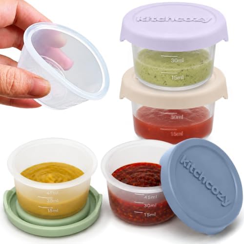 Silicone Salad Dressing Container To Go 1.6oz Condiment Containers