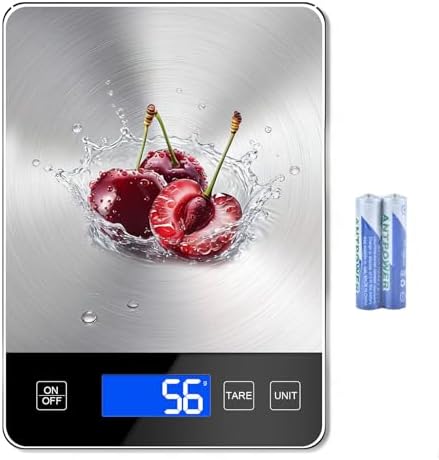 Digital Kitchen Scale, 33lb Food Scale Precisely Measures Grams and