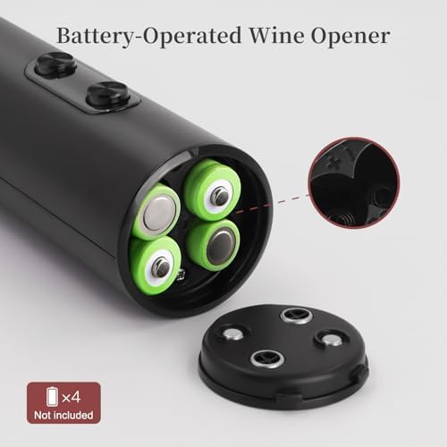 Electric Wine Opener, Battery Operated Wine Bottle Corkscrew Opener