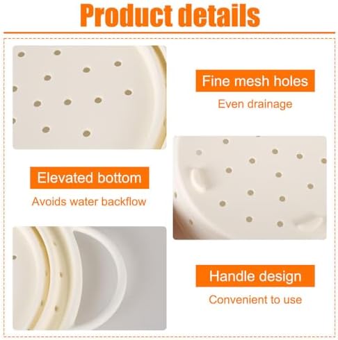 Collapsible Colander, Silicone Food Strainer with Handles Foldable