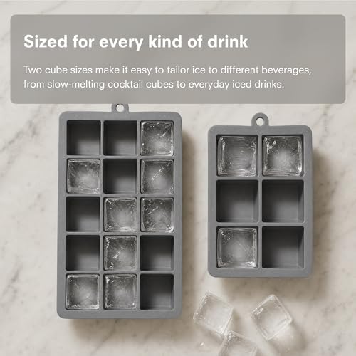 Public Goods Silicone Ice Cube Trays | Large & Small Ice Cube Mold Set