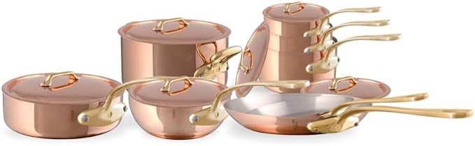 Mauviel M'Heritage 200 B 2mm Polished Copper & Stainless Steel 14-Piece by Mauviel