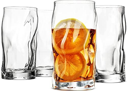 Bormioli Rocco SORGENTE Tall Drinking Glasses 15.5 Ounce Highball