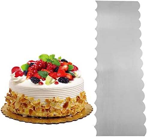 8.6 Inch Stainless Steel Cake Scraper Metal Scraper for Cake Smoother
