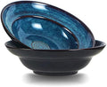 Ceramic Pasta Salad bowl, 10" Wide Rim Soup Bowls, 48oz Deep Porcelain