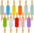 11 Pcs 9 Inch Mini Rolling Pins Small Silicone Rolling Pin Colorful