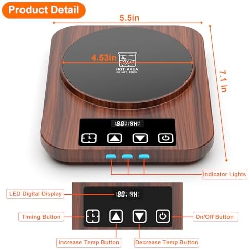 Sourdough Starter Warmer Mat, 70-110°F, Wood Grain