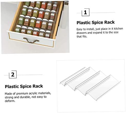 Happyyami Drawer Spice Rack Acrylic Spice Storage for Kitchen