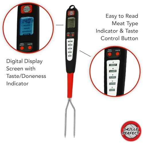 Digital Meat Thermometer Fork for Grilling and Barbecue