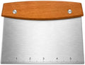 6 Inch Pizza Dough Cutter with Wooden Handle, Sour Dough Scraper Tool