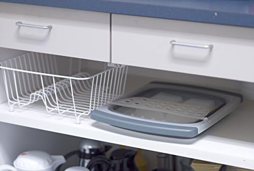 PrepWorks Collapsible Dish Drainer - Space-Saving, Expandable Dish Rack for Drying Plates, Cups, and Kitchen Utensils, Extends from 16.5" to 26.75" to Fit Over Most Sinks