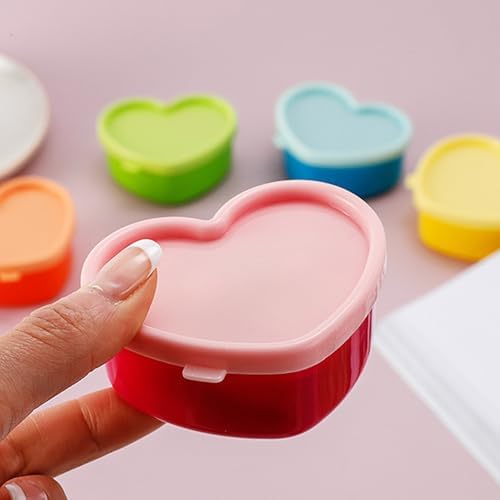 5 Pcs Heart Shaped Valentines Container, Condiment Containers with