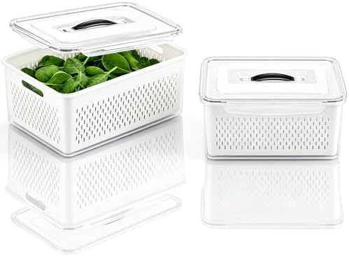 Fridge Fruit Storage Containers with Miesoo Design, 4.5L Produce Saver