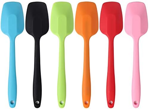 MOACC Silicone Spatulas, 8.2 inch Small Rubber Spoon Spatula Heat