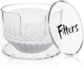Acrylic Coffee Filter Holder with Lid, Reusable Coffee Filter Storage