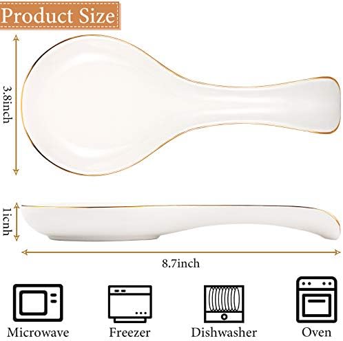 Patelai Ceramic Spoon Rest Spoon Holder Stovetop for Kitchen Stove