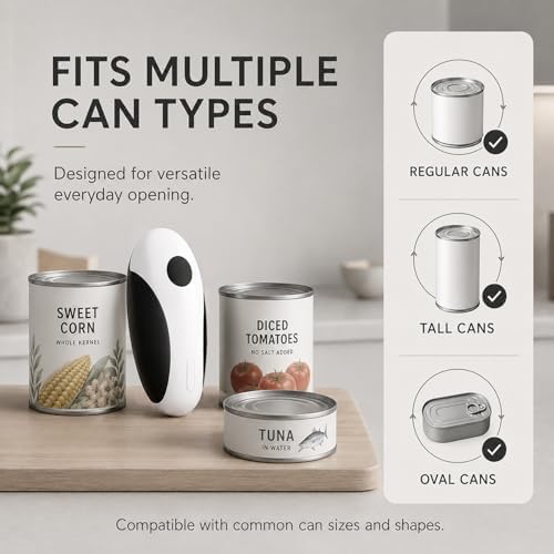 Electric Can Opener, USB-C Rechargeable Automatic Can Opener with
