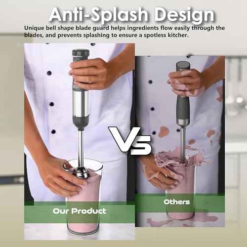 5-in-1 Cordless Immersion Blender with Rechargeable Handheld Battery
