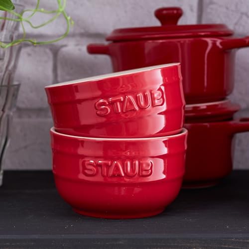 STAUB Ceramic Prep Bowl Set, 2-piece, Cherry