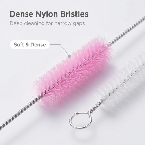 Straw Cleaner Brush, Reusable Metal Handles Straw Cleaner Brush Extra