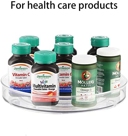 URALFA 2 Pack Lazy Susan Turntable, 10.5 Inch Spinning Cabinet Organizer