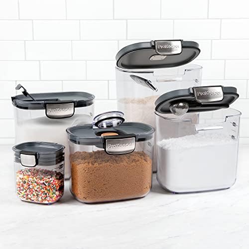 ProKeeper+ Airtight Food Storage Container Set – Clear Plastic Flour