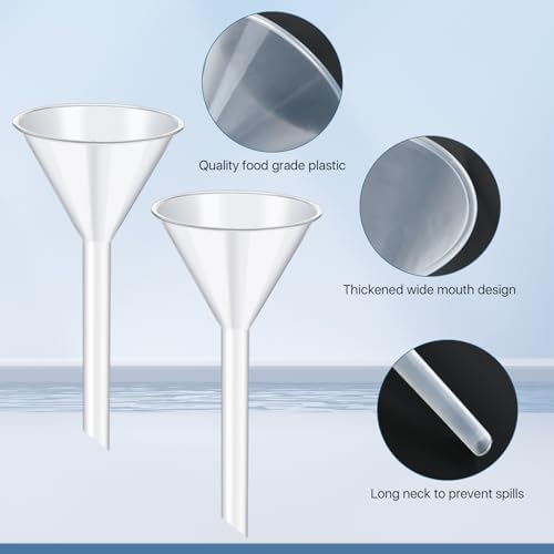 25Pcs 3.5 Inch Plastic Funnels, Wide Mouth Funnels for Kitchen Use