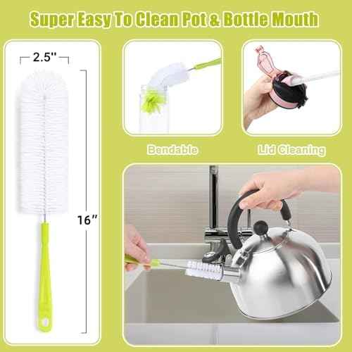 Bottle Cleaning Brush Set with Straw Brush