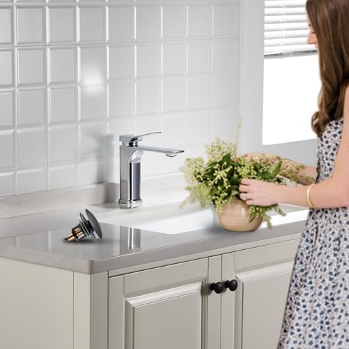 Bathroom Sink Drain Stopper, 2-in-1 Pop Up Sink Drain Stopper Strainer