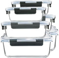 M MCIRCO 6-Pack Extra Large Glass Food Storage Containers with Lids