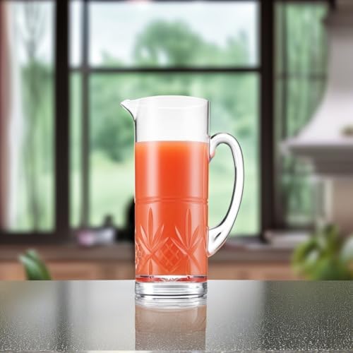 Godinger Pitcher, Acrylic Water Pitcher with Handle, Water Jug