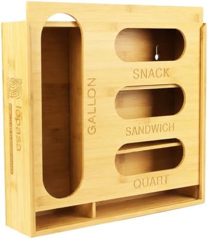 LOPASA Baggie Organizer for Drawer Compatible with Ziplock Bags