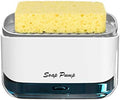 Kitchen Dish Soap Dispenser with Sponge Holder, 12.5 Ounces