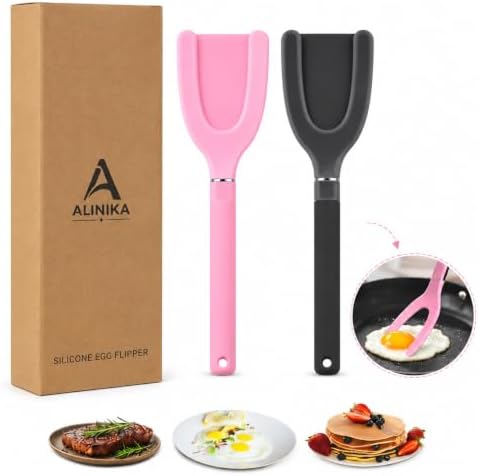 2-in-1 Egg Flipper Spatula Tongs, Set of 2