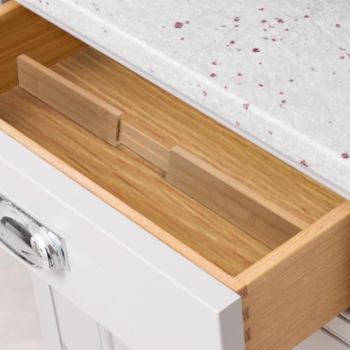 Adjustable Bamboo Drawer Divider, Expandable Organizer for Kitchen